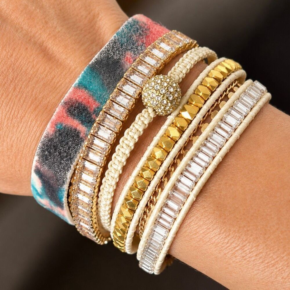 Victoria Emerson Tie-Dye Suede Boho Cuff Bracelet